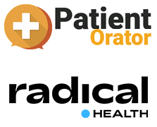Patient Orator and Radical Health logos